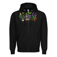 Black hairstylist mardi gras Zipper Hoodie - CowGirlArtShop