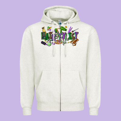 Hairstylist Mardi Gras Zipper Hoodie Designed By Cowgirlartshop