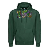 Sports Green hairstylist mardi gras Zipper Hoodie - CowGirlArtShop