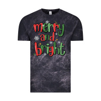 Cloud Black merry and bright Vintage Tee - MaliasSmallBusiness