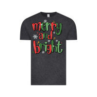 Vintage Black merry and bright Vintage Tee - MaliasSmallBusiness