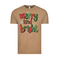 Vintage Coffee merry and bright Vintage Tee - MaliasSmallBusiness