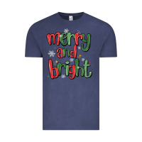 Vintage Denim merry and bright Vintage Tee - MaliasSmallBusiness