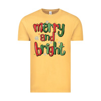 Vintage Mustard merry and bright Vintage Tee - MaliasSmallBusiness