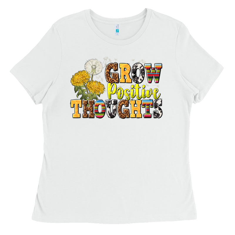 Grow Positive Thoughts Ladies Tee by NancyCooperArtShop | Teevron