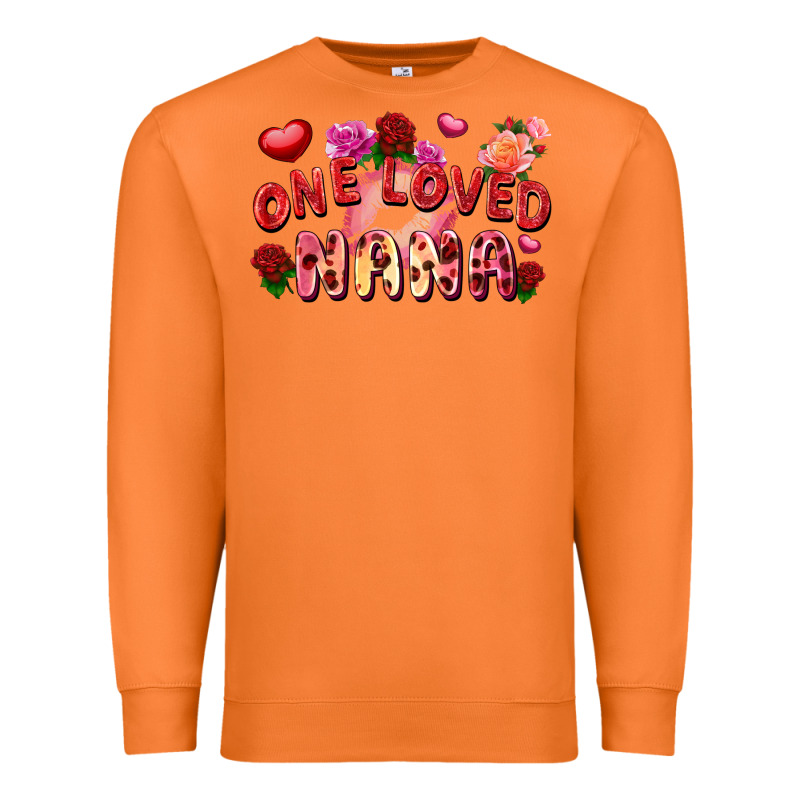 One Loved Nana Valentine's Day Premium Sweatshirt by FaDigitalArtStudio | Teevron
