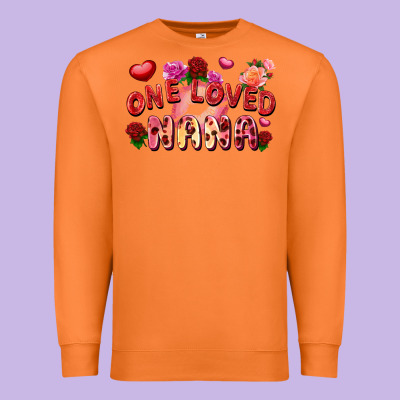 One Loved Nana Valentine's Day Premium Sweatshirt Designed By Fadigitalartstudio