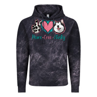 Cloud Black Peace Love Husky Vintage Hoodie - Jasminsmagicworld