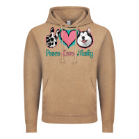 Peace Love Husky Vintage Hoodie | Teevron