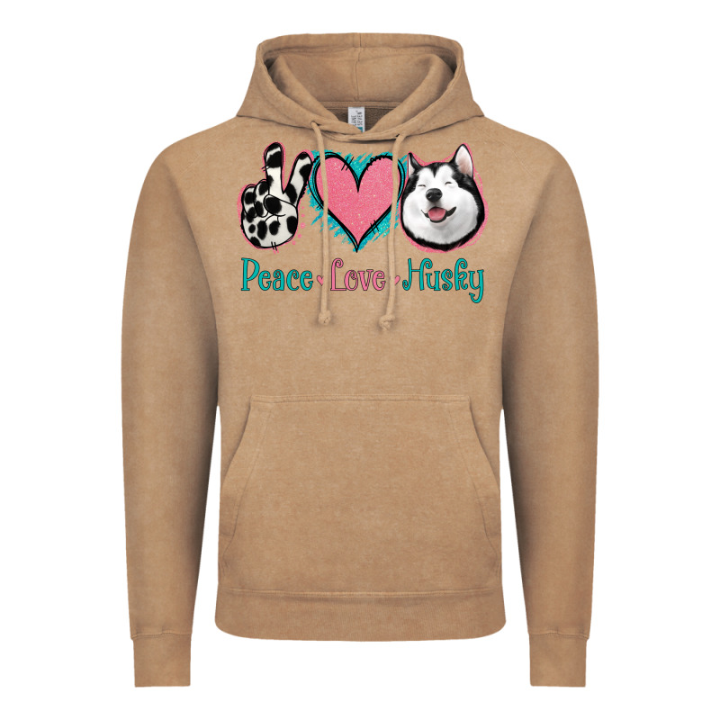 Peace Love Husky Vintage Hoodie by Jasminsmagicworld | Teevron