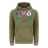 Vintage Olive Peace Love Husky Vintage Hoodie - Jasminsmagicworld