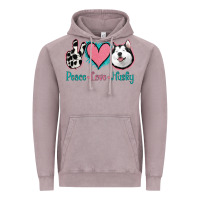 Vintage Zinc Peace Love Husky Vintage Hoodie - Jasminsmagicworld