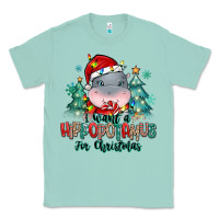 Seafoam i want a hippopotamus for christmas Classic Tee - MaliasSmallBusiness