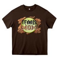 Chocolate Brown tennis mom Heavy Core Tee - AdoDesignShop