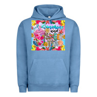 Pigment Pebble Blue summer vibes with sweet tea Urban Hoodie - CowhideDigitalArt