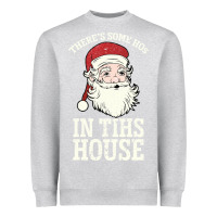 Heather Grey There's Some Ho Ho Ho's in this House Santa Claus Heavyweight Sweatshirt - Bettercallsaul