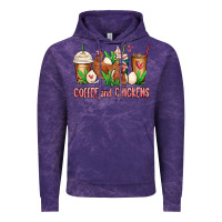 Cloud Purple chicken   coffee cups Vintage Hoodie - MaliasSmallBusiness