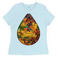 Baby Blue Fall Teardrop Ladies Tee - LillyAllenDesigns