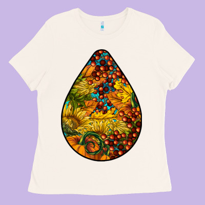 Fall Teardrop Ladies Tee Designed By Lillyallendesigns