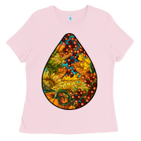 Bubblegum Pink Fall Teardrop Ladies Tee - LillyAllenDesigns