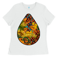 White Fall Teardrop Ladies Tee - LillyAllenDesigns