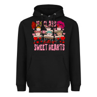 Black Valentine's Day my class is full of sweet hearts Heavyweight Hoodie - FaDigitalArtStudio