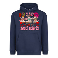Navy Valentine's Day my class is full of sweet hearts Heavyweight Hoodie - FaDigitalArtStudio