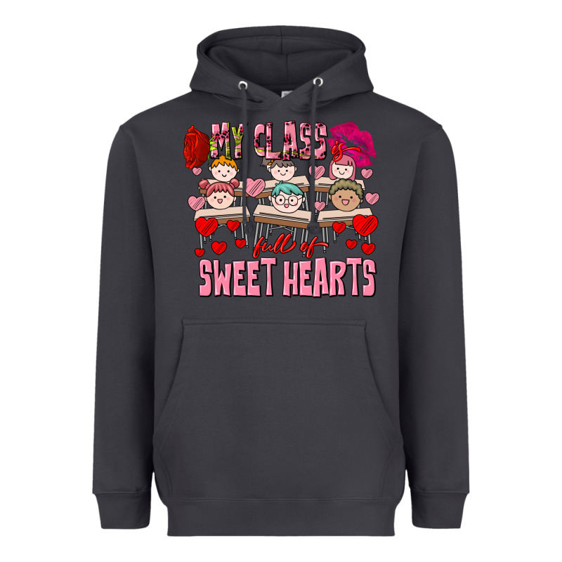 Valentine's Day My Class Is Full Of Sweet Hearts Heavyweight Hoodie by FaDigitalArtStudio | Teevron