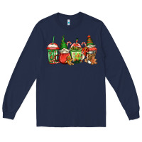 Navy christmas gnomes coffee Long Sleeve Tee - Jasminsmagicworld