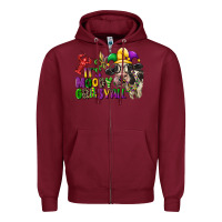 Burgundy its moody gras yall Zipper Hoodie - CowGirlArtShop