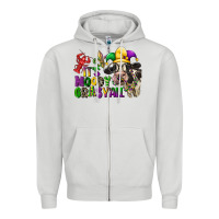 Dove Grey its moody gras yall Zipper Hoodie - CowGirlArtShop