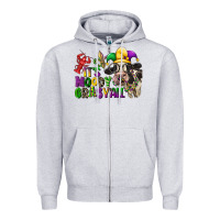 Heather Grey its moody gras yall Zipper Hoodie - CowGirlArtShop