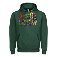 Sports Green its moody gras yall Zipper Hoodie - CowGirlArtShop