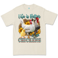 Bone Western Life Is Better With Chickens Premium Tee - LillyAllenDesigns