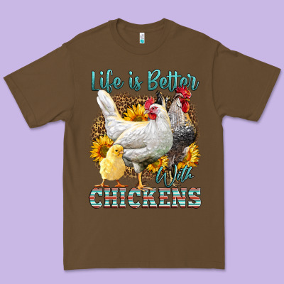 Western Life Is Better With Chickens Premium Tee Designed By Lillyallendesigns