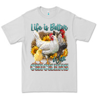 Dove Grey Western Life Is Better With Chickens Premium Tee - LillyAllenDesigns