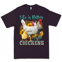 Plum Western Life Is Better With Chickens Premium Tee - LillyAllenDesigns