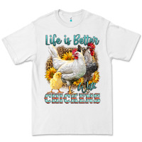 White Western Life Is Better With Chickens Premium Tee - LillyAllenDesigns