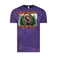 Cloud Purple Merry Christmas skeleton Vintage Tee - NancyCooperArtShop