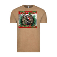 Vintage Coffee Merry Christmas skeleton Vintage Tee - NancyCooperArtShop