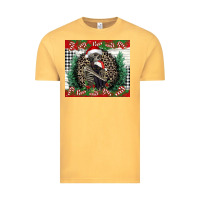 Vintage Mustard Merry Christmas skeleton Vintage Tee - NancyCooperArtShop
