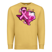 Antique Gold Texas Cancer Awareness map Premium Sweatshirt - FaDigitalArtStudio