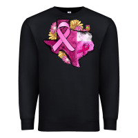 Black Texas Cancer Awareness map Premium Sweatshirt - FaDigitalArtStudio