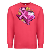 Cardinal Texas Cancer Awareness map Premium Sweatshirt - FaDigitalArtStudio