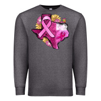 Charcoal Heather Texas Cancer Awareness map Premium Sweatshirt - FaDigitalArtStudio