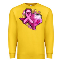 Lemon Texas Cancer Awareness map Premium Sweatshirt - FaDigitalArtStudio