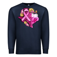 Navy Texas Cancer Awareness map Premium Sweatshirt - FaDigitalArtStudio