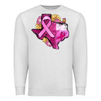 Oatmeal Heather Texas Cancer Awareness map Premium Sweatshirt - FaDigitalArtStudio