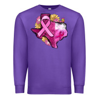 Purple Texas Cancer Awareness map Premium Sweatshirt - FaDigitalArtStudio