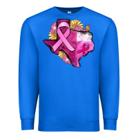 True Royal Texas Cancer Awareness map Premium Sweatshirt - FaDigitalArtStudio